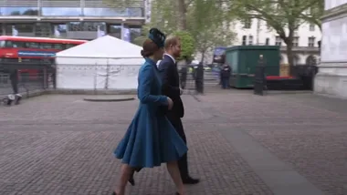 Harry and Kate arrive for Anzac Day service
