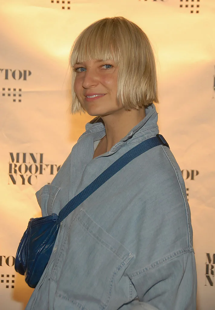 Singer and songerwriter Sia wearing a denim top