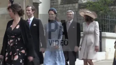 Pippa Middleton arrives at wedding of Lady Gabriella Windsor
