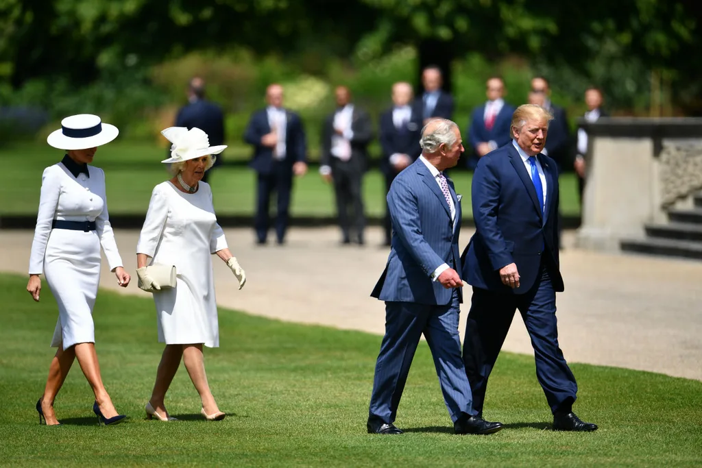 Donald Trump arrives in the UK