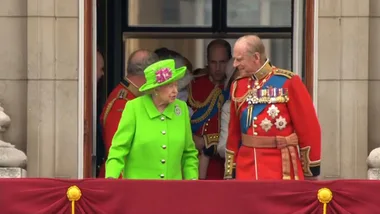 Prince Philip joins The Queen on balcony of Buckingham Palace