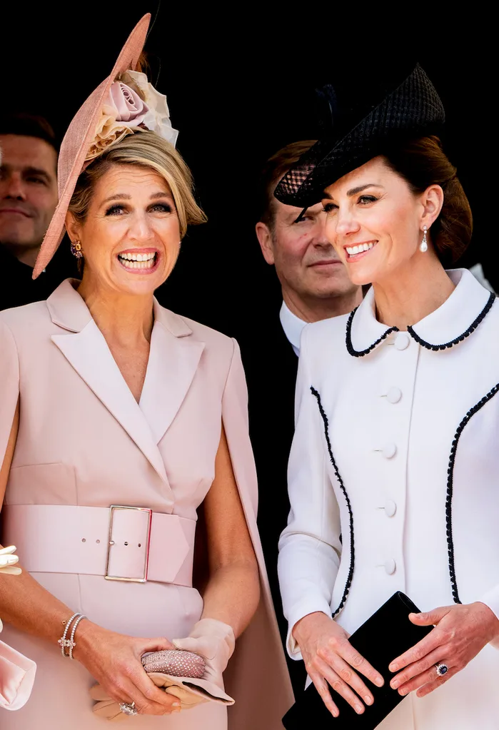 Kate, Duchess of Cambridge with Queen Maxima of the Netherlands