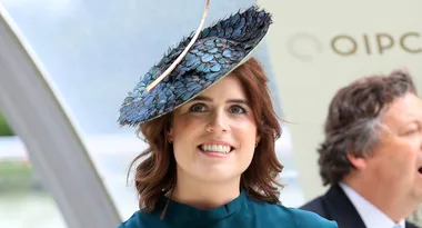 Princess Eugenie wows in forest green gown and feathered hat