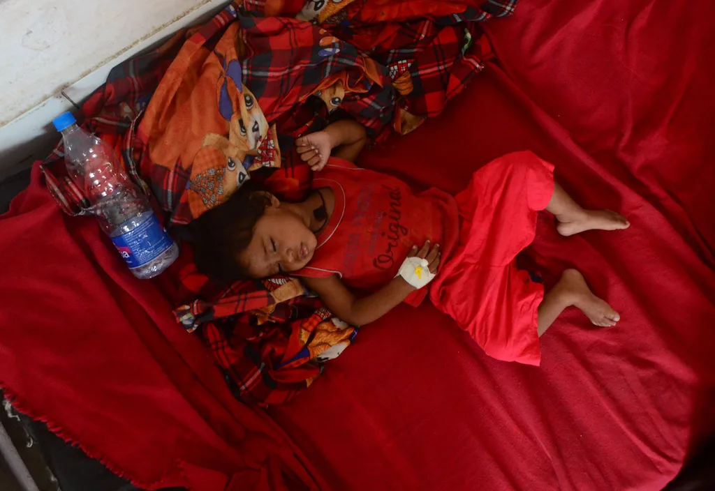 child suffering with aes