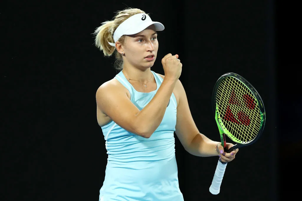 Tennis player Daria Gavrilova on court