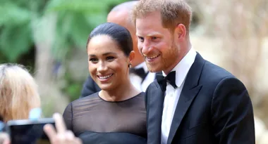 Meghan’s stunning sheer dress meeting Beyonce at The Lion King