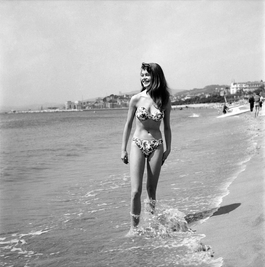 Brigitte Bardot on the beach of Saint-Tropez