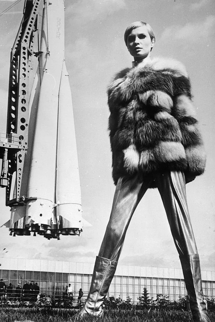 Moscovite model Galina Milovskaya in space-age styling