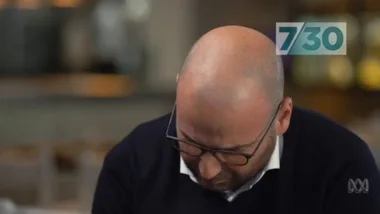 George Calombaris fights back tears over wage thief scandal