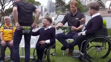 Prince Harry pulls on ‘budgie smugglers’ in Sydney