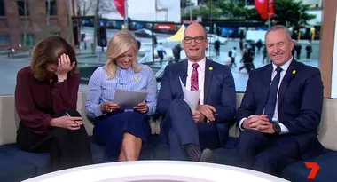 David Koch leaves Sam Armytage and Mark Beretta in hysterics on Sunrise