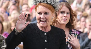 Sarah Ferguson and Princesses Beatrice and Eugenie put on united front as they attend Ellie Goulding’s wedding