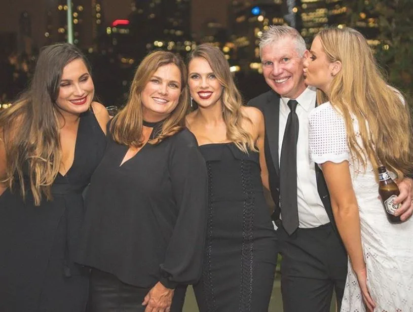 Danny Frawley with his family