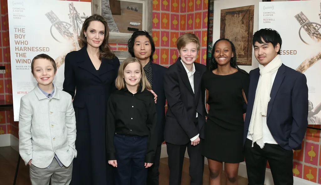 Angelina Jolie and family.