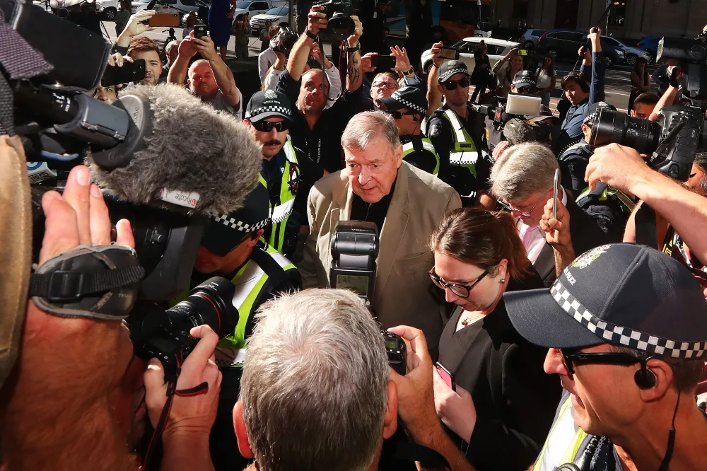 George Pell attending court