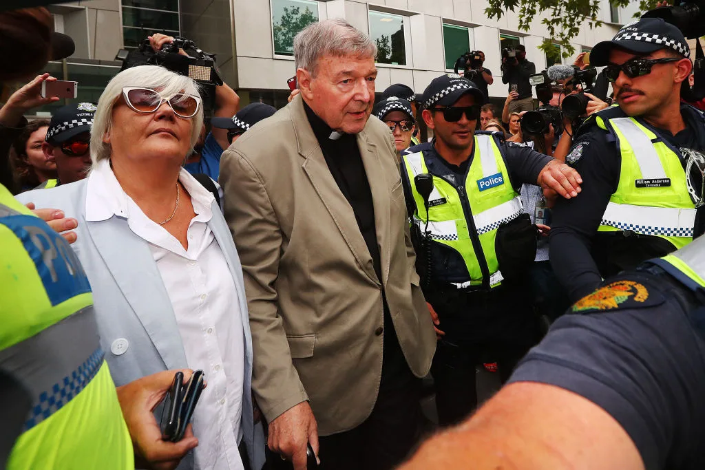 Cardinal George Pell leaves County Court on February 26, 2019 in Melbourne