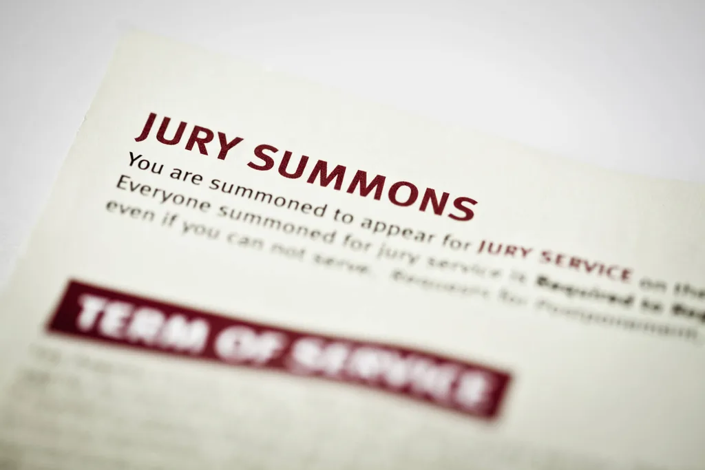 A jury summons notice