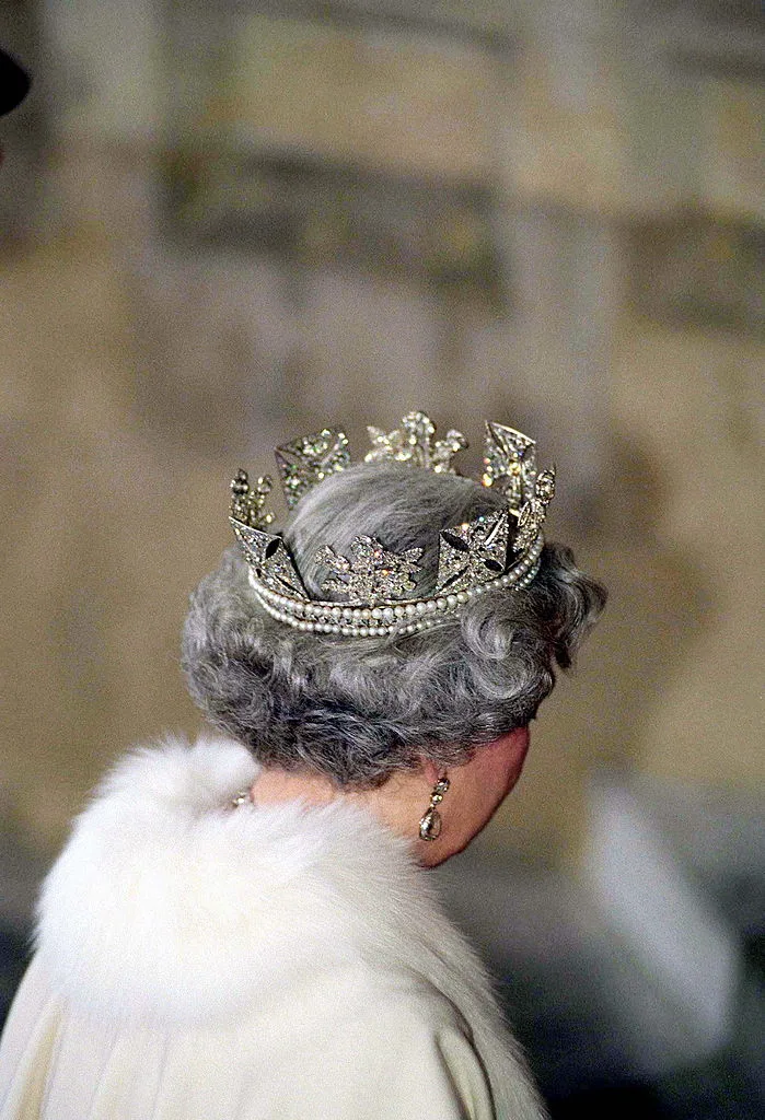 The Queen wearing the George IV State Diadem