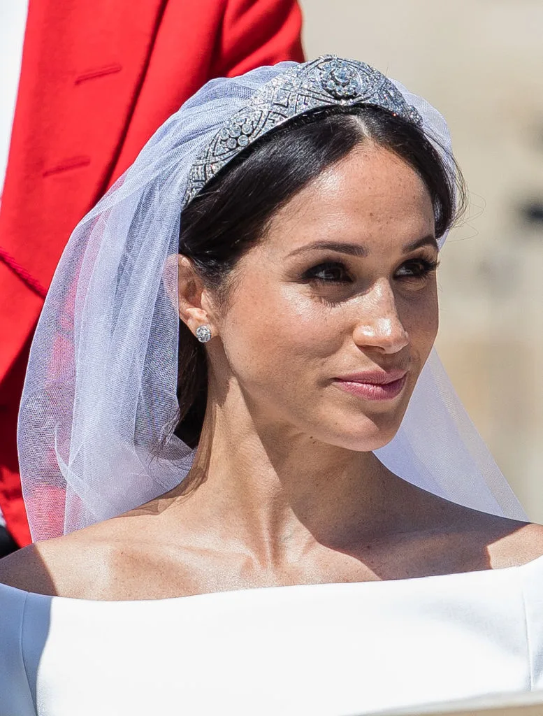 Meghan Markle wearing the Diamond Bandeau Tiara