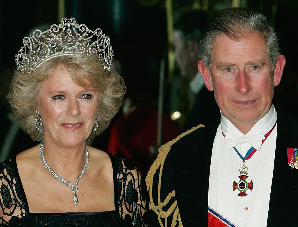 Duchess Camilla and Prince Charles at a banquet in Buckingham Palace