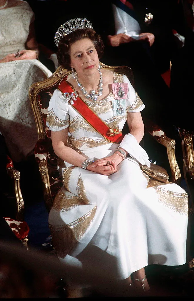 Queen Elizabeth II wearing the Vladimir Tiara