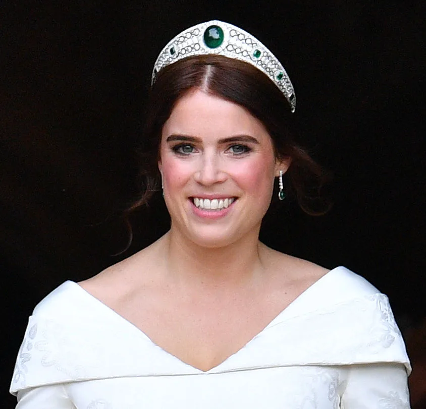 Princess Eugenie of York wearing the Greville Emerald Kokoshnik Tiara