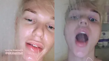 Jack Vidgen poses in strange shower video