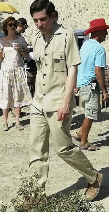 First photos of Josh O'Connor and Emma Corrin playing Charles and Diana in season four of The Crown. Josh and Emma were spotted filming the Netflix hit in Almeria, Spain, on September 29, 2019.
