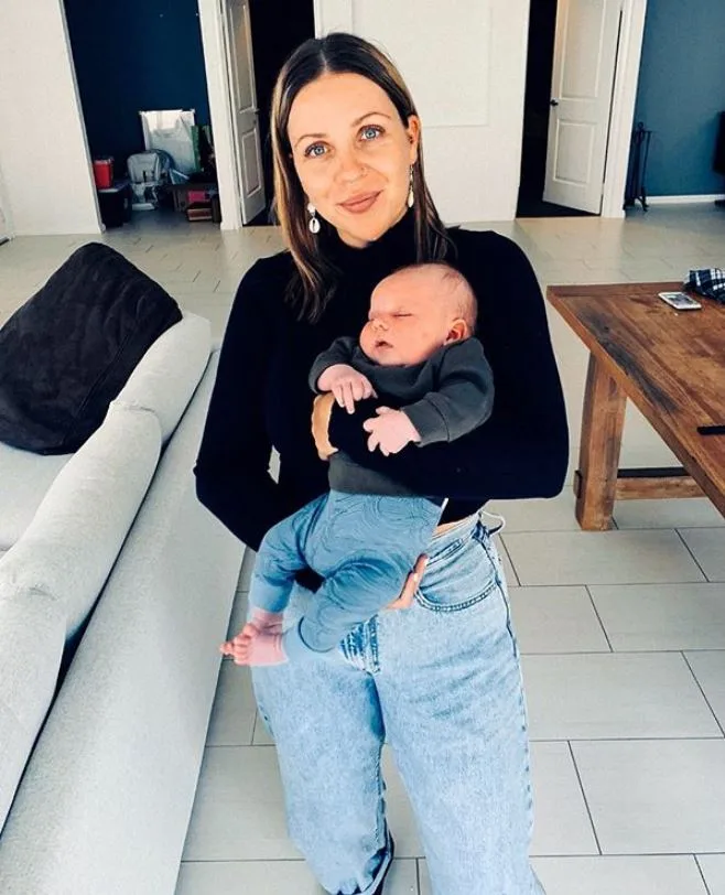 Hope with her son, Sage, with MAFS' Telv Williams