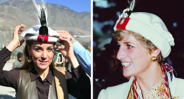 PHOTOS: Kate follows in Diana’s footsteps and wears the same traditional Chitrali hat during their historic Pakistan tour