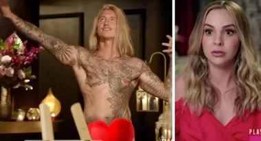 The Bachelorette star shocks with bizarre nude scene