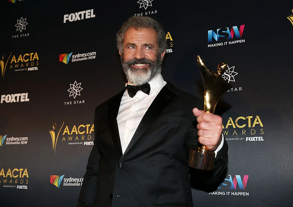 A portrait of Mel Gibson pictured at the 6th AACTA Awards