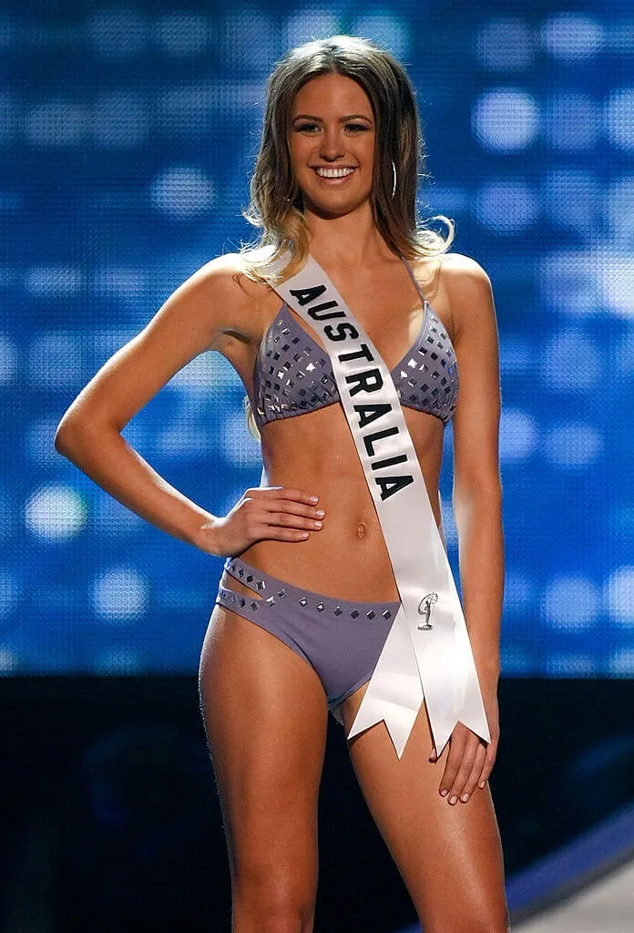 Jesinta Campbell pictured at the 2010 Miss Universe Pageant