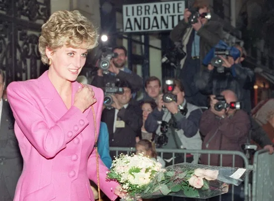 Princess Diana in Paris in 1992
