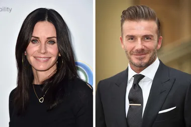 Courteney Cox cosies up to David Beckham in hot tub
