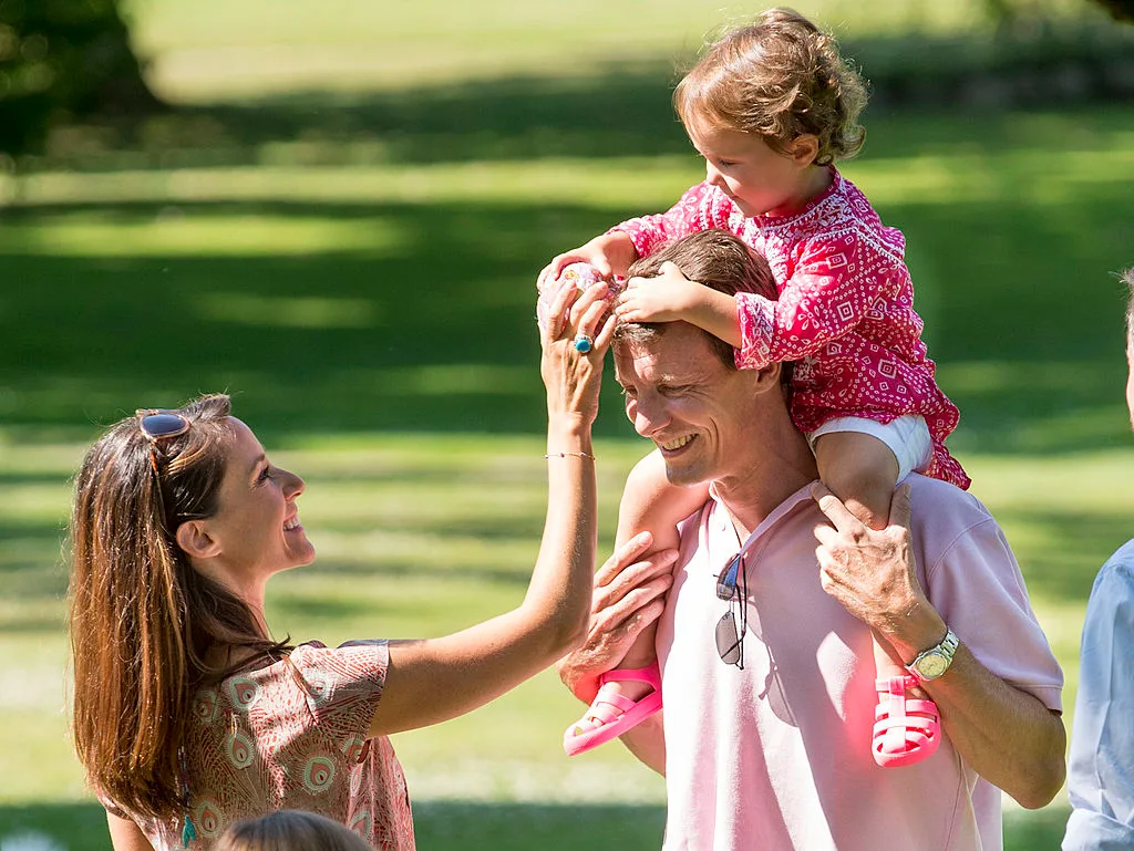 The Prince and Princess of Denmark with Princess Athena of Denmark