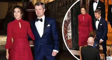 Princess Mary stuns in a red dress as she attends concert with Prince Frederik