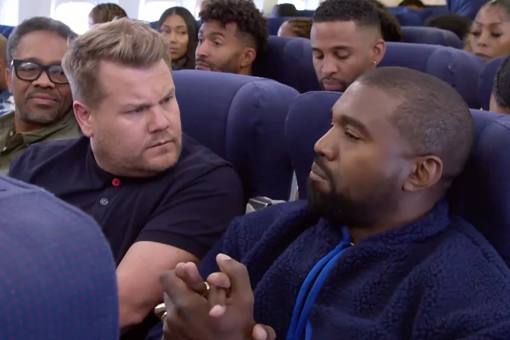Kanye West opens up about God on the Late Late Show with James Corden
