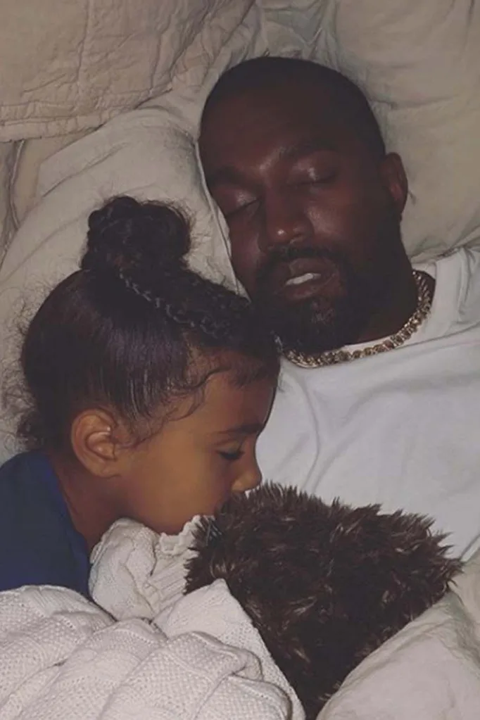 Kanye West North West sleeping