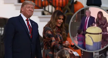 Trump’s awkward approach to trick-or-treating this Halloween