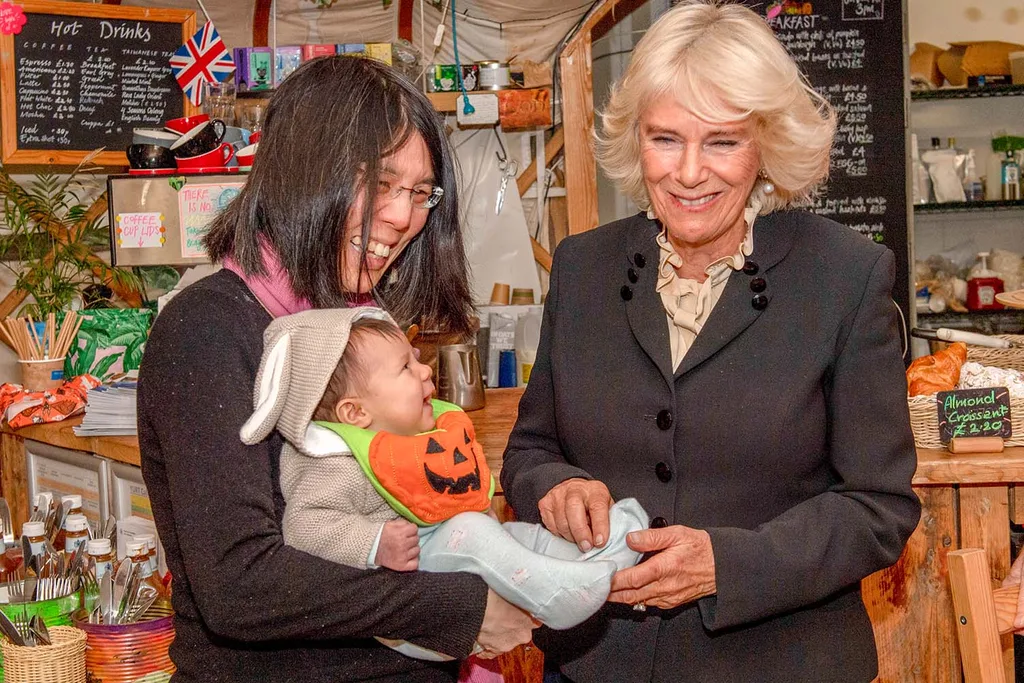 Camilla Parker-Bowles baby Yurt cafe