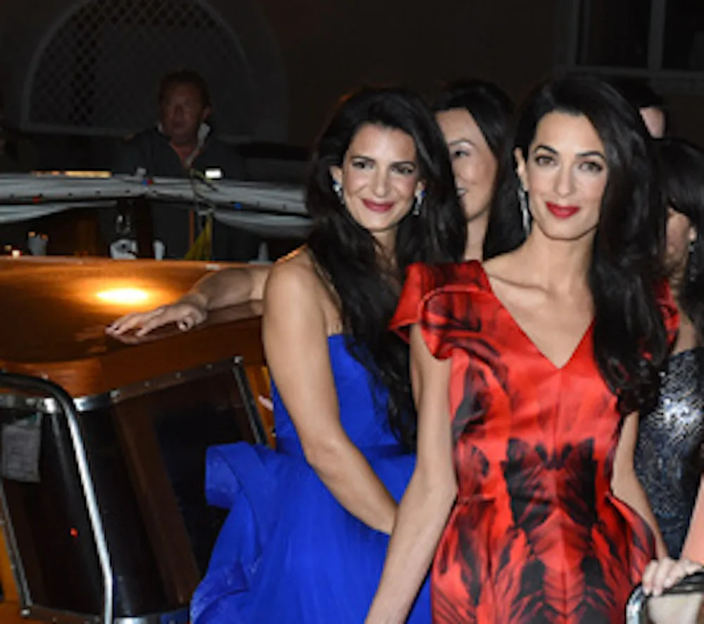 Amal Clooney with her sister Tala