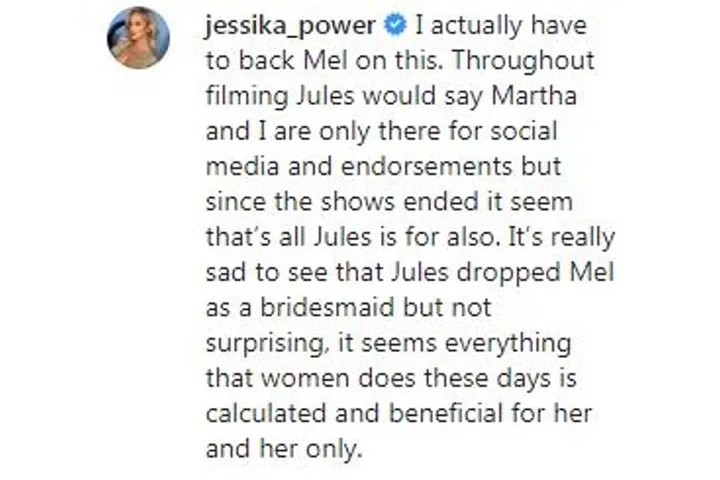 Melissa Lucarelli bridesmaid Jules Robinson Cameron Merchant wedding