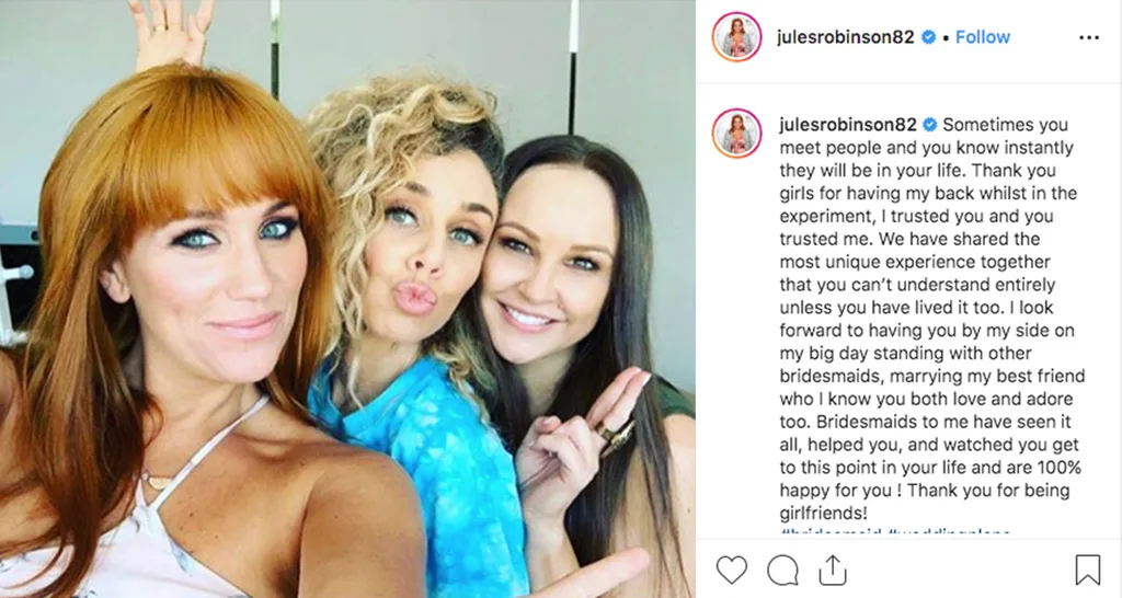 Jules, Heidi and Mel in happier times