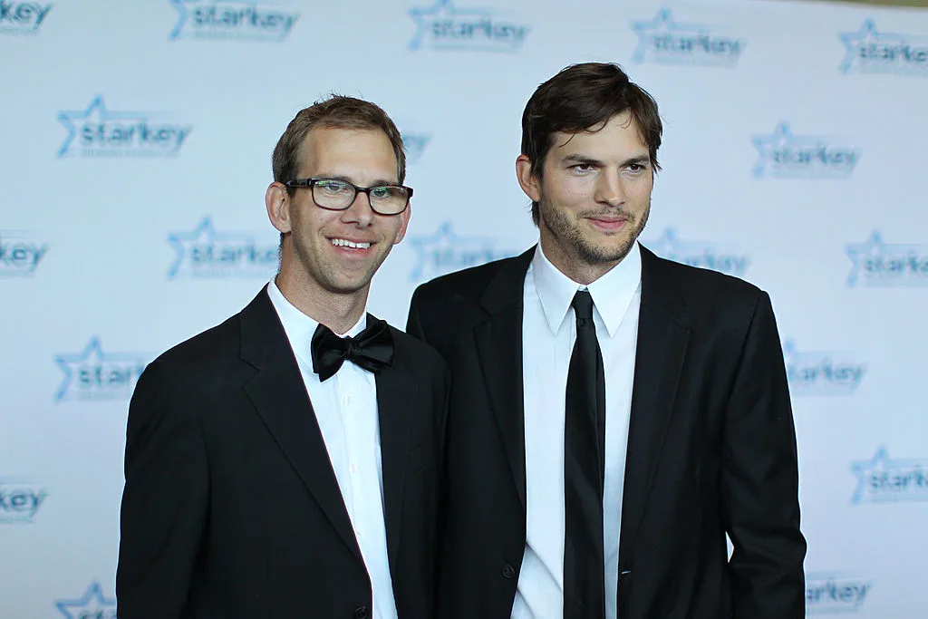 Ashton Kutcher with brother, Michael Kutcher, at the Starkey Hearing Foundation 2013