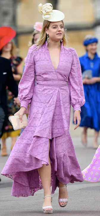 Flora Ogilvy attends the wedding of Lady Gabriella Windsor and Thomas Kingston at St George's Chapel on May 18, 2019
