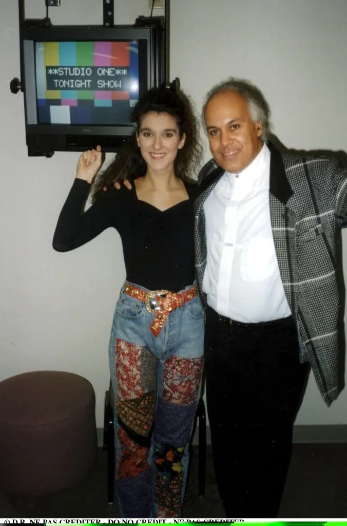 Celine Dion and with her Rene Angelil in LA