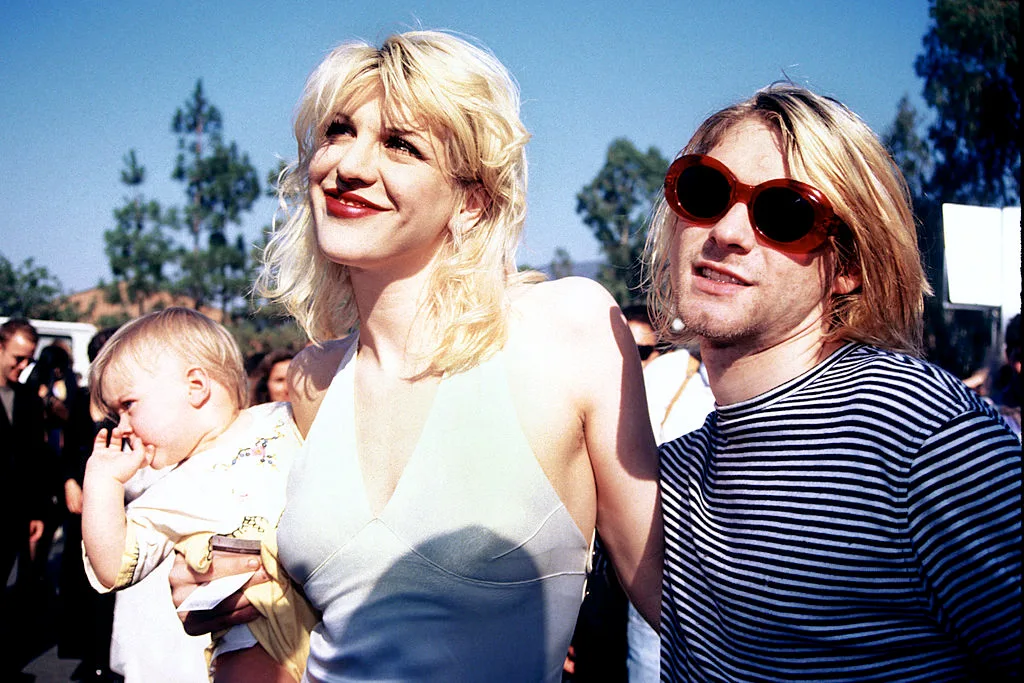 Kurt Cobain and Courtney Love with their son Frances Bean