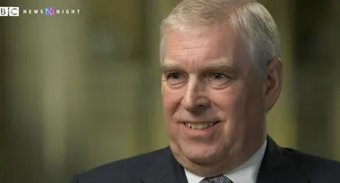 Prince Andrew during his car-crash BBC interview