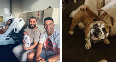 Gogglebox Sarah and Matty introduce new baby to dog